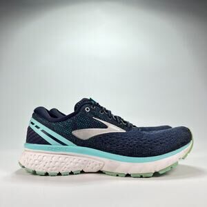 Brooks Ghost 11 Blue Teal Lace Up Running Shoes 1202771B493 Women's Size 8